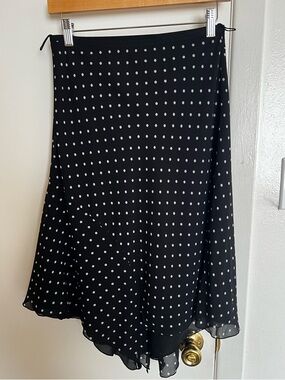 Wilfred Black and White Polka Dot Skater Skirt